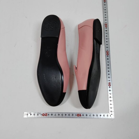 Authentic Chanel Flat Shoes Women Pinks Leather calf mn424-121225 - Picture 3 of 9
